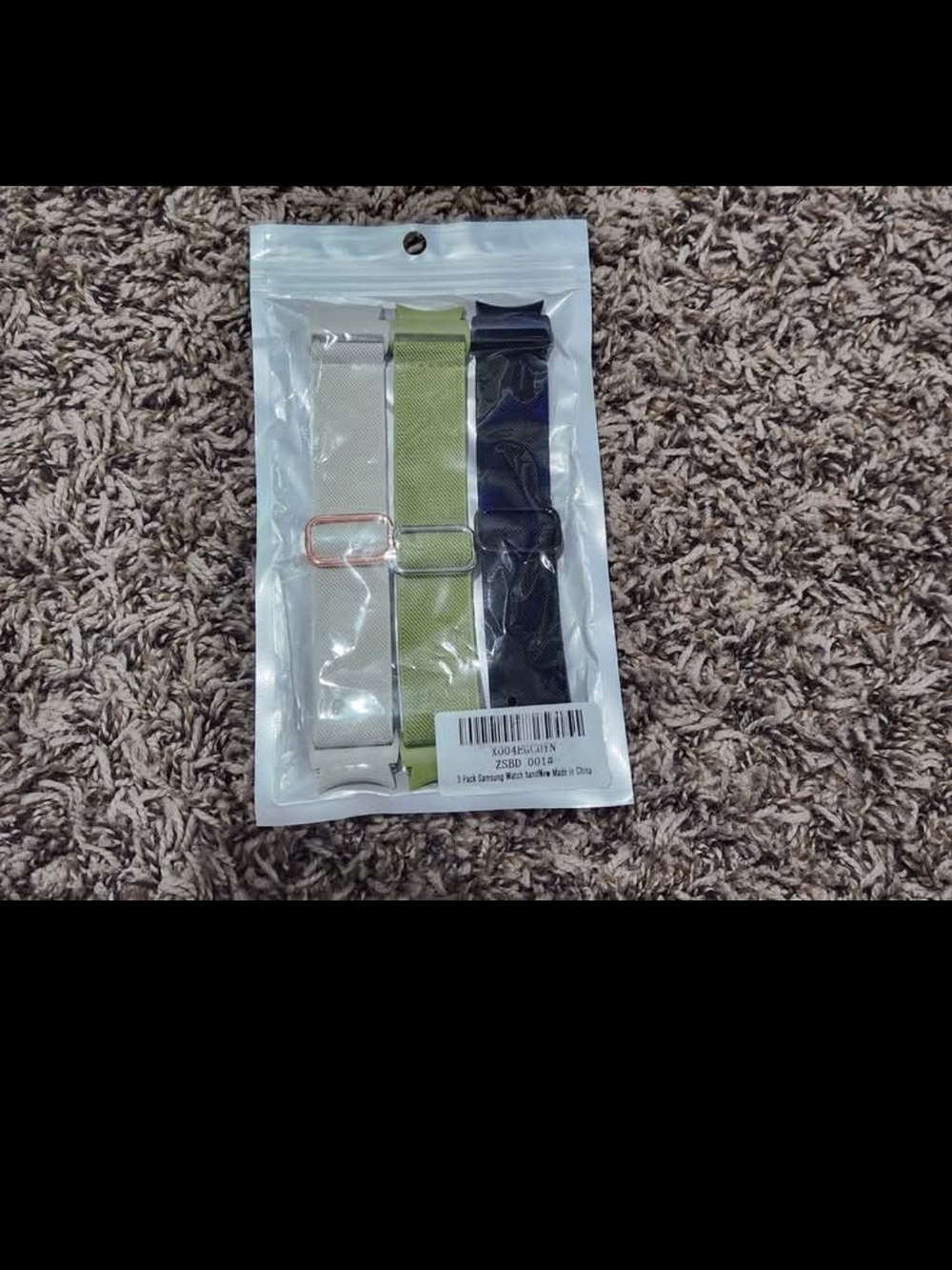 3-Pack Samsung Nylon Watchbands - Olive, Black, Beige